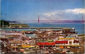 Vtg1950s Fisherman's Wharf Old Cars San Francisco California CA Postcard