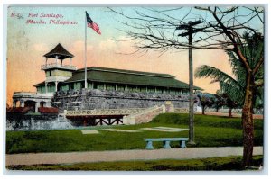 1913 Fort Santiago Manila Philippines Island PI Antique Posted Postcard