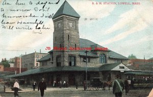 MA, Lowell, Massachusetts, B & M Railroad Station, 1907 PM, Prines Pub No 10064