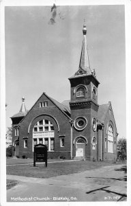 J46/ Blakely Georgia RPPC Postcard c1950s Cline Methodist Church  126