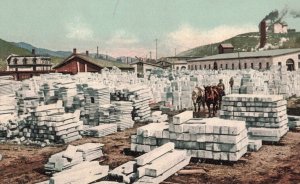 c.1901-1907 Marble Yard West Rutland Vermont Postcard 2R4-242