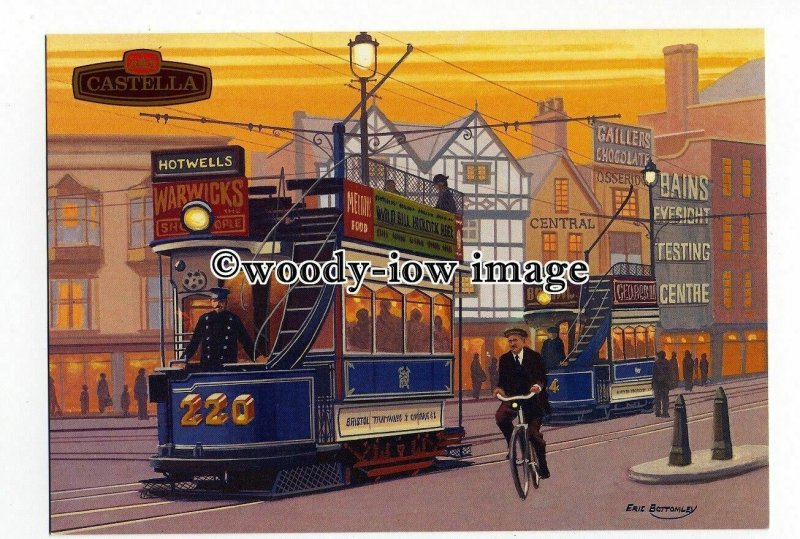 tm6151 - Bristol Tram (by Castella Cigars), Artist - Eric Bottomley - postcard