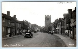 RPPC HENLEY in ARDEN, England UK ~ HIGH STREET Scene Real Photo Postcard