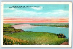 Chamberlain South Dakota SD Postcard Missouri River Accompanying Scenery c1940