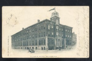 GALESBURG ILLINOIS HOTEL ILL. DOWNTOWN 1906 VINTAGE POSTCARD