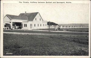 Searsport Maine ME and Belfast The Thistle Camps Vintage Postcard