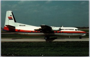 Airplane United Express/Air Wisconsin Fokker F-27 Friendship Airline Postcard