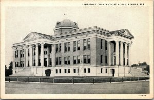 Vtg Athens Alabama AL Limestone County Court House 1920s Postcard