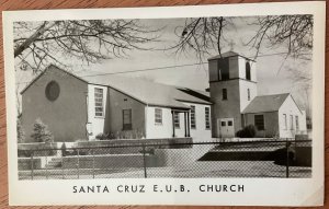 RPPC Evangelical U. B. church Unused Post Card Santa Cruz NM 1960 LB