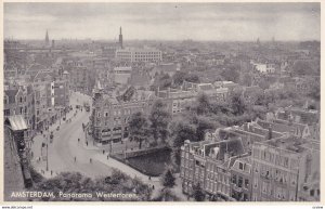 AMSTERDAM, Noord-Holland, Netherlands, 1930-1950s; Panorama Westertoren