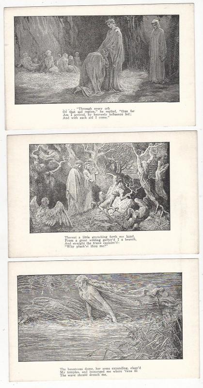 23 - Religious, Mythological Drawings/Scenes with Verse Antique Postcards N4500