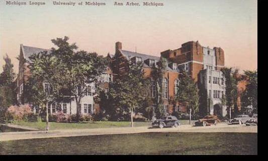 Michigan Ann Arbor The Michigan League  University Of Michigan  Albertype