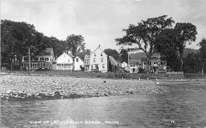 Lincolnville Beach ME Shore View RPPC Postcard