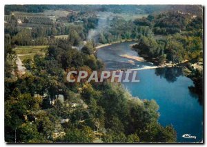 Modern Postcard La Riviera Limousine Beaulieu sur Dordogne Correze Aerial vie...