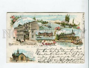 3171822 GERMANY NASSAU Hotel Restaurant Vintage litho postcard