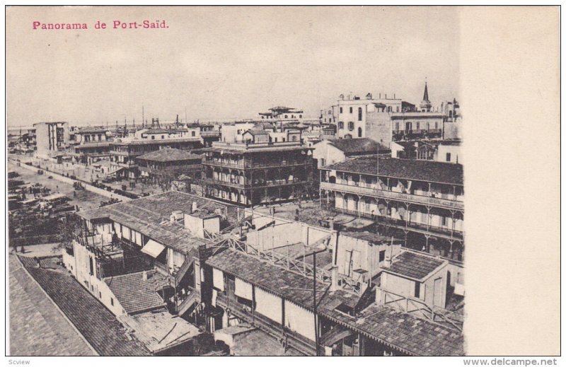 PORT-SAID, Egypt, 1900-1910's; Panorama De Port Said