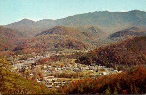 Tennessee Gatlinburg Birds Eye View Of Main Business Section