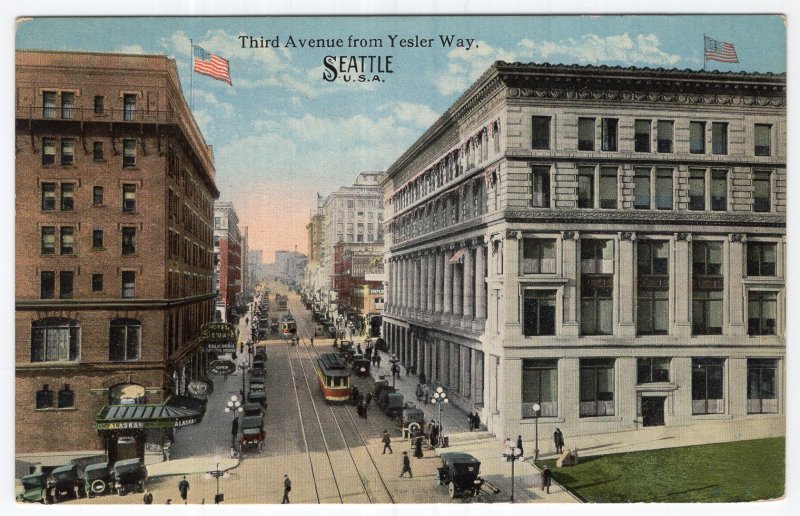 Seattle, U.S.A., Third Avenue from Yesler Way