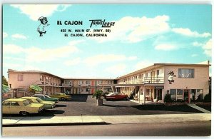 1964 El Cajon Travelodge 423 W. Main St Hwy 80 California Cars Postcard  
