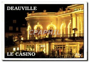 Modern Postcard Deauville Calvados illuminates the casino