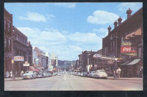 BUTLER PENNSYLVANIA PA. DOWNTOWN MAIN STREET SCENE OLD CARS POSTCARD