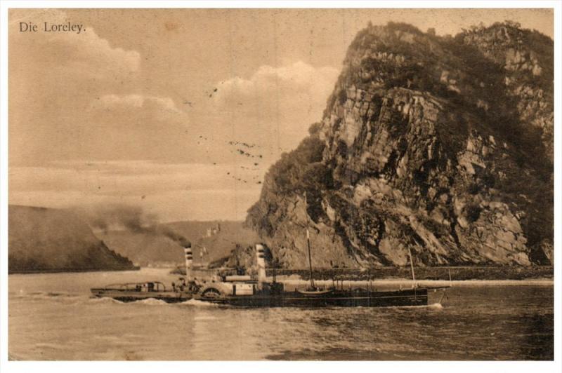 13753  Side Wheel Ferry at The Lorelei Germany