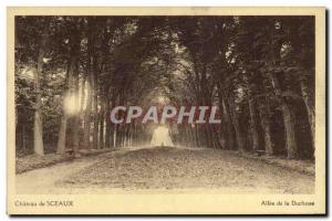 Old Postcard Sceaux Chateau Allee Duchess