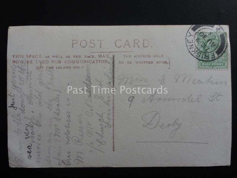 Lincolnshire FRISKNEY VICARAGE shows two Ladies & Person in Wheelchair c1905 RP