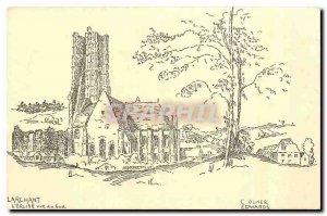 Old Postcard Larchant Church for South