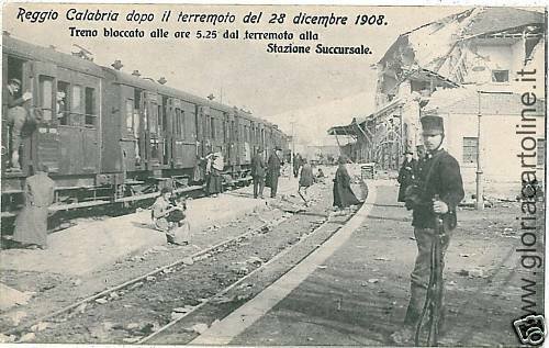 02999 CARTOLINA d'Epoca: REGGIO CALABRIA - STAZIONE TRENI