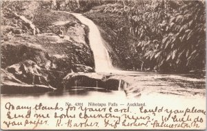 New Zealand Nihotupu Falls Auckland Vintage Postcard 09.41