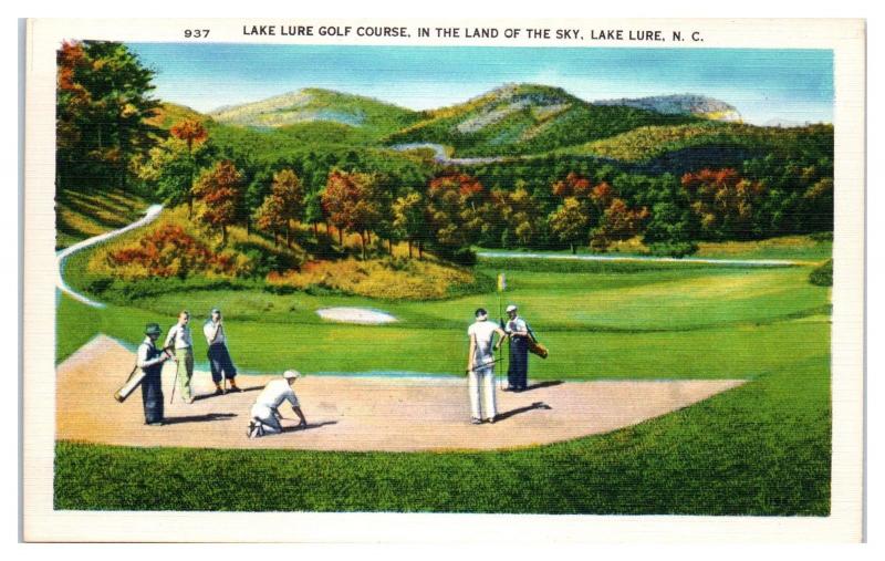 Mid-1900s Lake Lure Golf Course, Lake Lure, NC Postcard