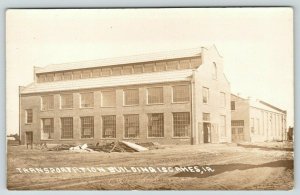 Ames~Iowa State College~Transportation Building Under Construction~1910 RPPC