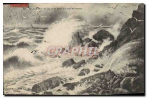 Old Postcard Le Havre Cape of Heve one day storm