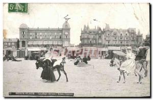 Berck Beach - The Beach in front of & # 39Eden Casino - Old Postcard