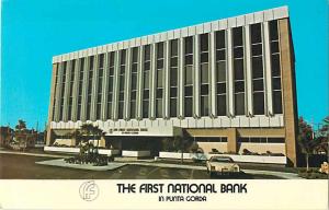 First National Bank in Punta Gorda Florida FL Chrome Advertising Card