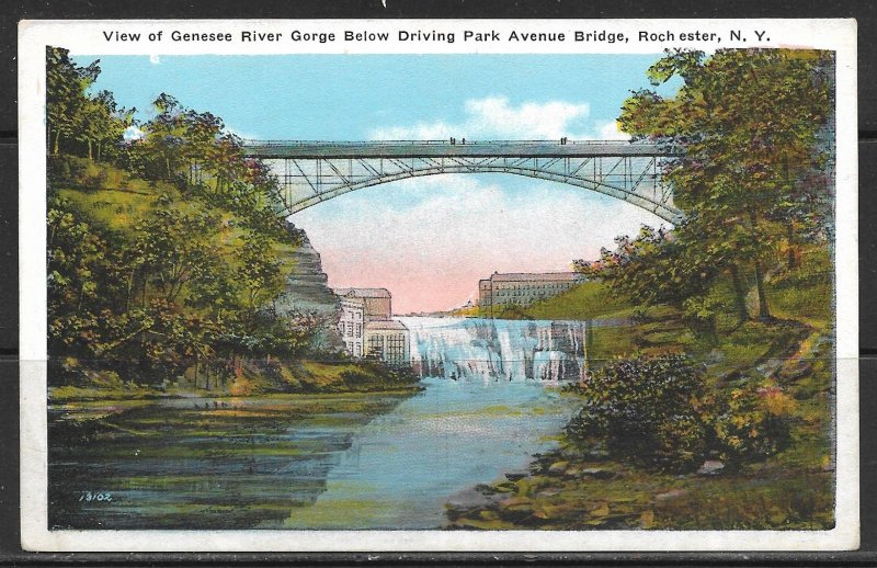 New York, Rochester - Genesee River & Park Avenue Bridge - [NY-413]