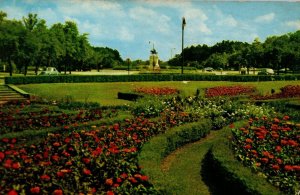 USA Sunken Garden Entrance To Hermann Park Houston Texas Chrome Postcard 08.76