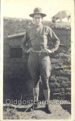 WWI Real Photo Military Soldier in Uniform Unused close to perfect corners