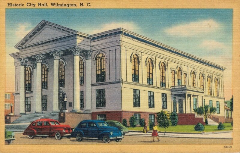 USA Historic City Hall Wilmington North Carolina Linen Postcard 08.15