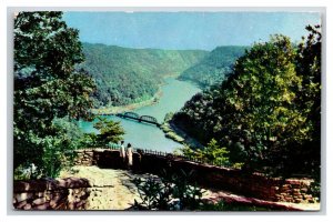 Hawks Nest State Park Ansted West Virginia WV UNP Chrome Postcard N24