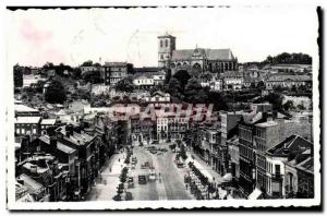 Belgium - Belgien - Liege - Sauventiere Boulevard and St. Martin's Church Old...