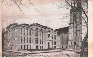 Postcard St Raphael's Cathedral School Dubuque Iowa