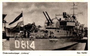 Onderzeebootjager Limburg Submarine Chaser Vintage Postcard 09.83