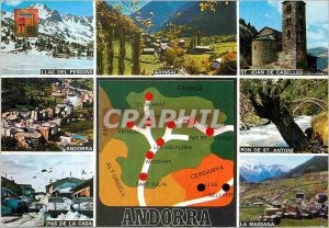 Postcard Modern Valls Andorra Various aspects of