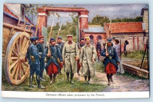 WWI Postcard Germans Officers Taken Prisoners By The French c1910's Antique