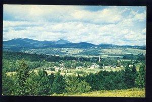 Stowe, Vermont/VT Postcard, Aerial View Of Village From Hilltop