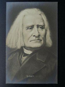 Musical Hungarian Composer FRANZ LISZT c1910 RP Postcard by K.& B.D.