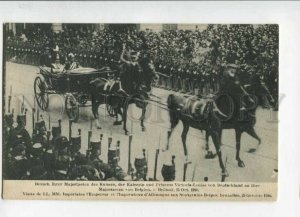 3147186 GERMAN Kaiser in BELGIUM BRUSSEL 1910 Vintage postcard