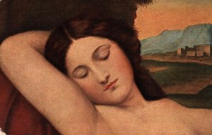 VINTAGE POSTCARD Giorgione Sleeping Venus (1510) Italian Renaissance ART 1910